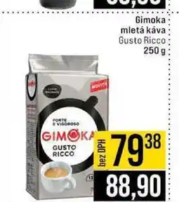 Jip Gimoka mletá káva Gusto Ricco nabídka
