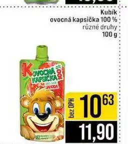 Jip Kubík ovocná kapsička 100% různé druhy nabídka