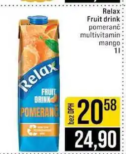 Jip Relax Fruit drink pomeranč multivitamin mango nabídka