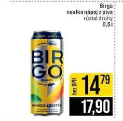 Jip Birgo nealko nápoj z piva různé druhy nabídka
