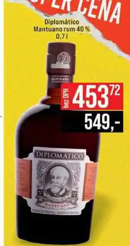 Jip Diplomático Mantuano rum 40% nabídka