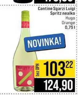 Jip Cantine Sgarzi Luigi Spritz nealko Hugo Orange nabídka