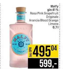 Jip Malfy gin 41% Rosa Pink Grapefruit Originale Arancia Blood Orange Limone nabídka