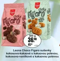 Adam Leona Choco Figaro sušenky kokosovo-kakaové s kakaovou polevou, kokosovo-vanilkové s kakaovou polevou nabídka