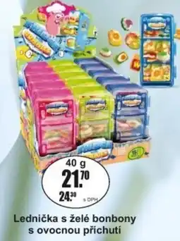Adam Lednička s želé bonbony s ovocnou příchutí nabídka