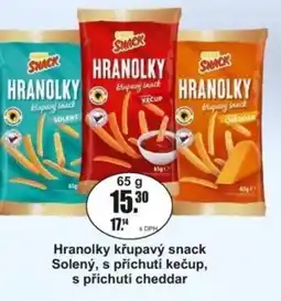 Adam Hranolky křupavý snack Solený, s příchutí kečup, s příchutí cheddar nabídka