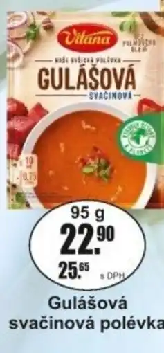 Adam Vitana Gulášová svačinová polévka nabídka