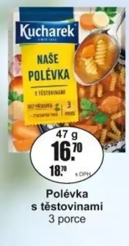 Adam Kucharek Polévka s těstovinami nabídka