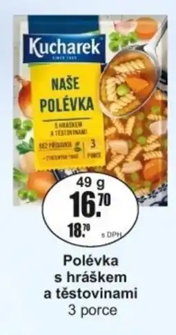 Adam Kucharek Polévka s hráškem a těstovinami nabídka