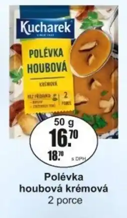 Adam Kucharek Polévka houbová krémová nabídka