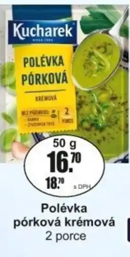 Adam Kucharek Polévka pórková krémová nabídka