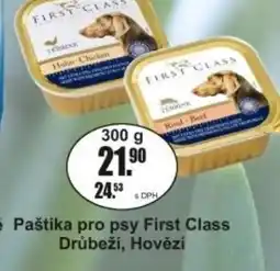 Adam Paštika pro psy First Class Drůbeží, Hovězí nabídka