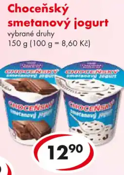 CBA Choceňský smetanový jogurt nabídka