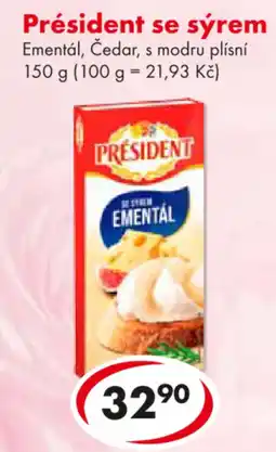 CBA Président se sýrem Ementál, Čedar, s modru plísní nabídka