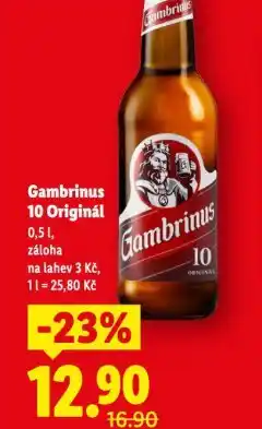 Lidl Pivo gambrinus nabídka