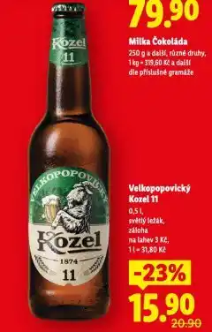 Lidl Pivo velkopopovický kozel nabídka