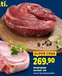 Lidl Hovězí přední bez kosti nabídka