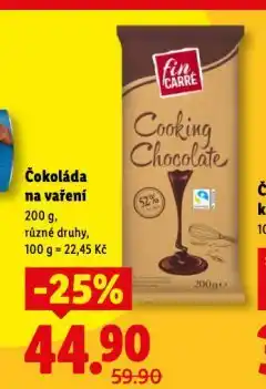 Lidl Čokoláda na vaření nabídka
