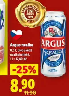 Lidl Pivo argus nealko nabídka