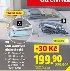 Lidl Sada vakuových úložných vaků nabídka