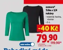 Lidl Triko s 3/4 rukávy nabídka