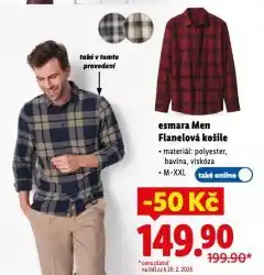Lidl Flanelová košile nabídka