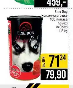 Jip Fine Dog konzerva pro psy 100% masa hovězí drůbeži nabídka