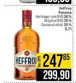 Jip Heffron Panama Heritage rum 5Y0 38 % Original 5Y0 35% Coconut elixir 30% nabídka