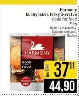 Jip Harmony kuchyňské utěrky 3-vrstvé good for food 2 ks nabídka
