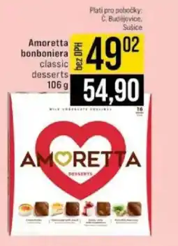 Jip Amoretta bonboniera classic desserts nabídka