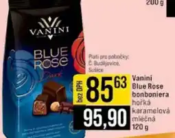 Jip Vanini Blue Rose bonboniera hořká karamelová mléčná nabídka