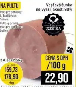 Jip Vepřová šunka nejvyšší jakosti 90% nabídka