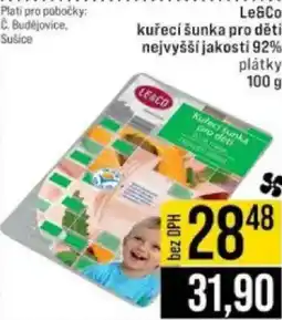 Jip Le&Co kuřecí šunka pro děti nejvyšší jakosti 92% nabídka