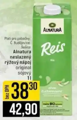 Jip Alnatura neslazený rýžový nápoj nabídka