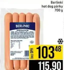 Jip Berlinki hot dog párky nabídka