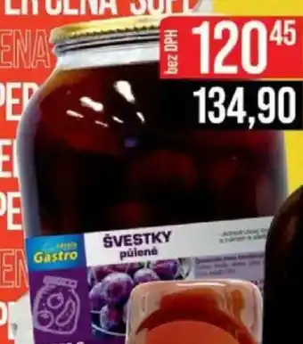Jip Gastro Servis švestky půlené nabídka