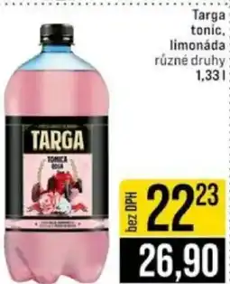 Jip Targa tonic, limonáda nabídka