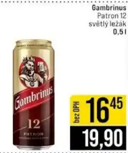 Jip Gambrinus Patron 12 světlý ležák nabídka