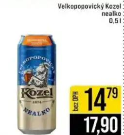 Jip Velkopopovický Kozel nealko nabídka