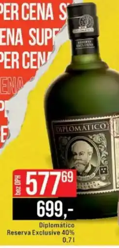 Jip Diplomático Reserva Exclusive 40% nabídka
