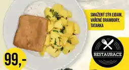 Jip Smažený sýr eidam, vařené brambory, tatarka nabídka