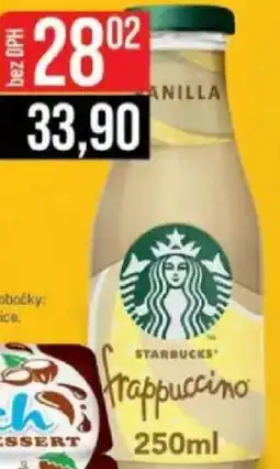 Jip Starbucks ledová káva vanilla frappuccino nabídka