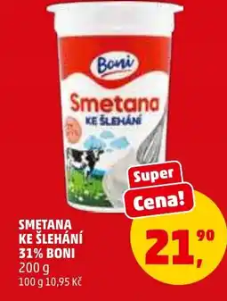 Penny Market Smetana ke šlehání 31% boni nabídka