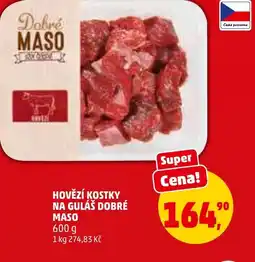 Penny Market Hovězí kostky na guláš dobré maso nabídka
