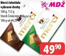 Partner Maloobchodní síť Merci čokoláda nabídka