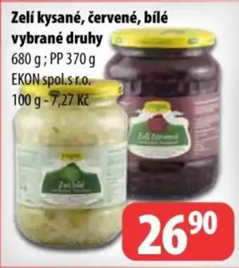 Partner Maloobchodní síť Zeli kysané, červené, bílé nabídka
