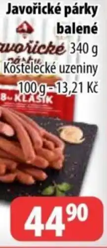 Partner Maloobchodní síť Javořické párky balené nabídka
