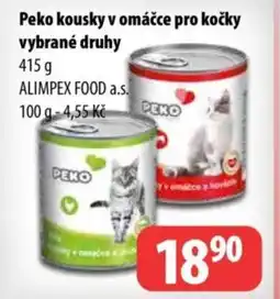 Partner Maloobchodní síť Peko kousky v omáčce pro kočky nabídka