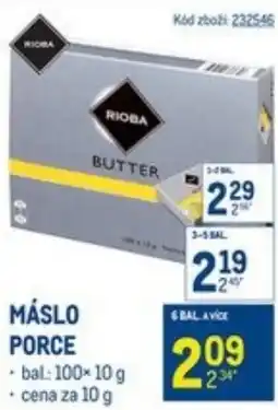 Makro Máslo porce nabídka