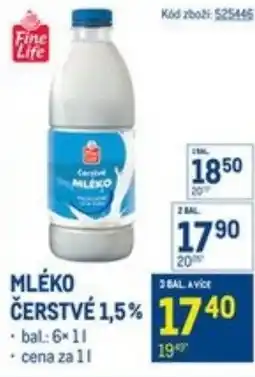 Makro Mléko čerstvé 1,5% nabídka